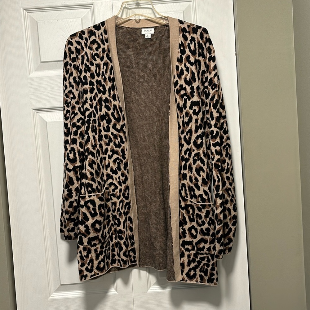 J.Crew Factory Leopard Cardigan